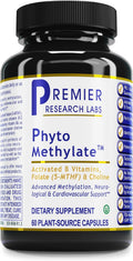 Premier Research Labs Phyto Methylate - B Vitamin Supplement - Supports Methylation, Detox, Brain & Heart Health - 5-MTHF & P5P - 60 Plant-Source Capsules