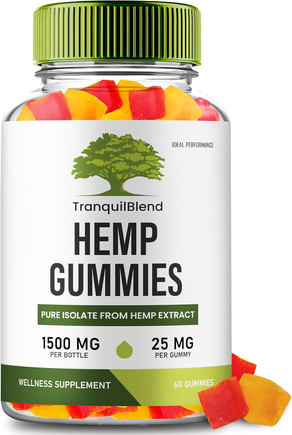 Tranquil Blend Gummies Hemp - Gomitas de Cáñamo con Extracto Orgánico de Semillas