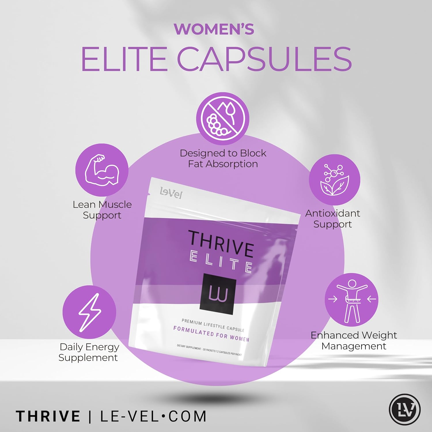 Le-Vel Thrive Elite Lifestyle Capsules - Suplemento Nutricional, 30 Cápsulas