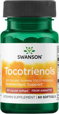 Swanson Deltagold Tocotrienoles - Annatto y Vitamina E Tocotrienoles - 99% Libre de Tocoferoles (60 Cápsulas Blandas, 50 mg)