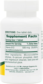 NaturesPlus Vitamina B12 500 mcg - 90 Comprimidos