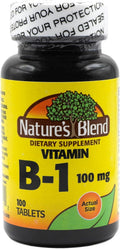 Nature's Blend - Vitamina B1 100 mg, 100 Comprimidos