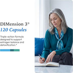 XYMOGEN Dimension 3 - Suplemento DIM para el equilibrio hormonal y el apoyo al metabolismo del estrógeno - con curcumina y BioPerine - 120 Cápsulas