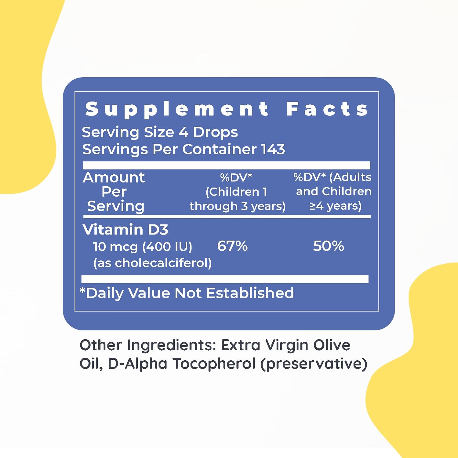 Premier Research Labs Vitamin D3 para Niños - Gotas de Vitamina D para Bebés y Niños, 400 UI por Dosis