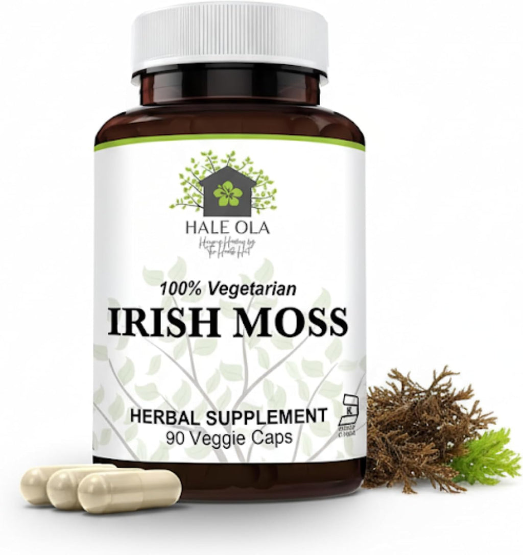Cápsulas de Musgo Marino (Irish Sea Moss) - 450mg por dosis - Suplemento Vegano - Hale Ola