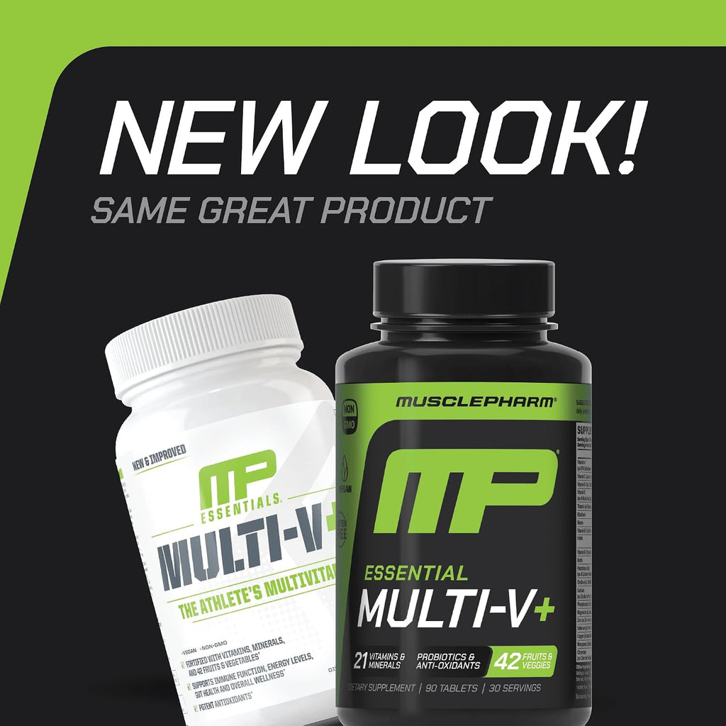 Muscle Pharm Essentials Multi-V+ - Multivitamínico para Deportistas, 90 Comprimidos