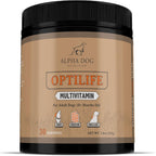 OptiLife Dog Multivitamin Powder - Multivitamínico para Perros Adultos con Probióticos y Glucosamina (30 dosis)