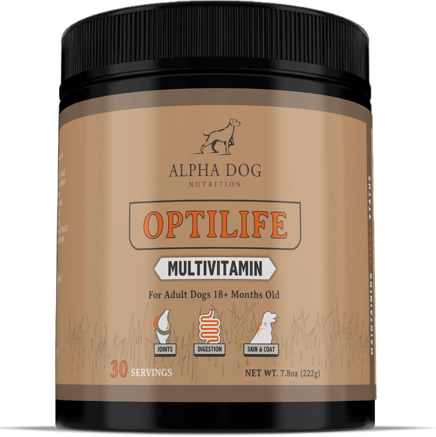 OptiLife Dog Multivitamin Powder - Multivitamínico para Perros Adultos con Probióticos y Glucosamina (30 dosis)