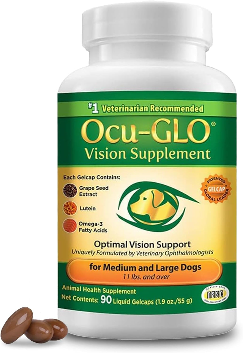 Ocu-GLO for Medium and Large Dogs (11+ lb), 90 Tablets