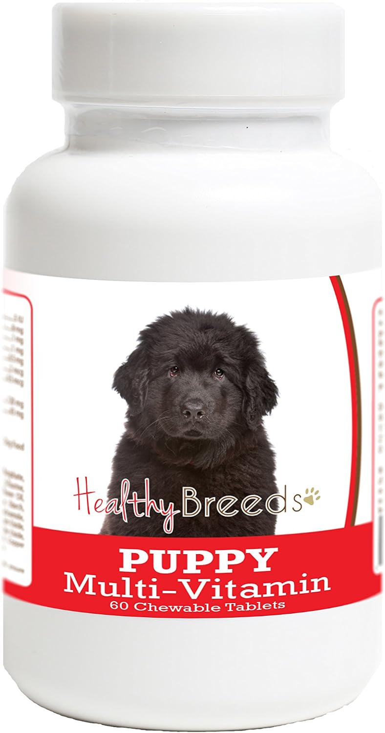 Healthy Breeds Multivitamínico para Cachorros Newfoundland, 60 Comprimidos Masticables
