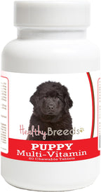 Healthy Breeds Multivitamínico para Cachorros Newfoundland, 60 Comprimidos Masticables