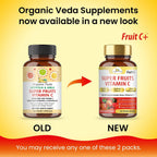 Organic Veda Super Fruits Vitamina C - Amla y Acerola con Bioflavonoides - 120 Cápsulas Veganas