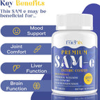 Enerlix SAM-e 1200 mg con CoQ10 y 5-HTP - 60 Comprimidos Recubiertos Entéricos Veganos