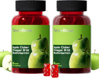 NEWELLME Gominolas de Vinagre de Manzana con la Madre y B12 - Sin Azúcar, Veganas, 60 unidades