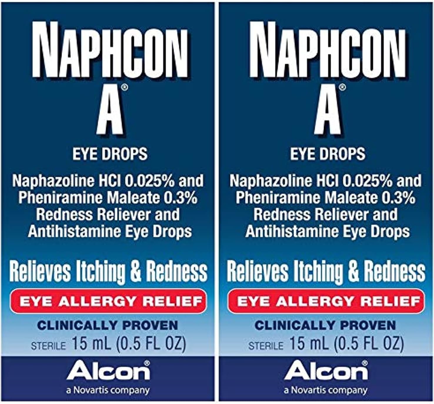 Naphcon-A Gotas Oftálmicas, 15 ml, Paquete de 2