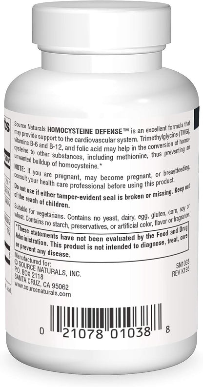 Source Naturals Homocysteine Defense - 60 Comprimidos – Image 2