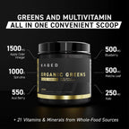 Kaged Organic Greens Elite, Superfood and Greens Powder with Apple Cider Vinegar, Adaptogen, Prebiotics, Vitamins & Minerals, Berry, 30 Servings