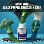 Vitamatic Complejo de DIM 300mg - 120 Cápsulas Veganas - con Brócoli, Kale y Pimienta Negra - No-GMO y Sin Gluten