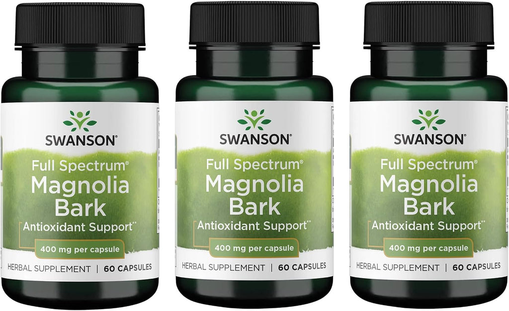 Swanson Corteza de Magnolia - Suplemento Herbal, 400mg (180 Cápsulas)