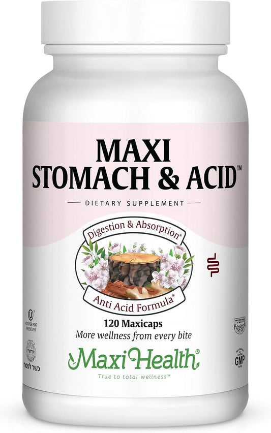 Maxi Health Stomach Soothe - Digestive Formula with Slippery Elm, 120 Capsules