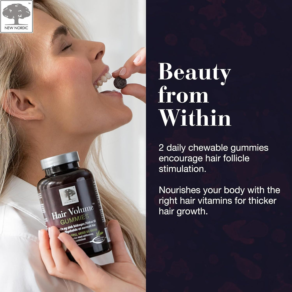 NEW NORDIC Hair Volume Gominolas de Biotina – El metabolismo energético normal. – Image 4