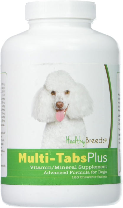Healthy Breeds Toy Poodle Multi-Tabs Plus – Vitaminas A, C, D y E: antioxidantes que pueden ayudar a mantener la – Image 1