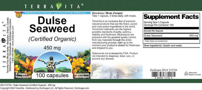 Alga Dulse (Dulse Seaweed) - 450 mg (100 – Magnesio: Contribuye a la reducción del cansancio y la fatiga, y al – Image 3