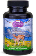 Dragon Herbs Deer Placenta Capsules – 60 Capsules, 500 mg Per Capsule