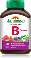 Jamieson B Complex Chewable Delicious Berry Bliss Flavour 90 Tablets