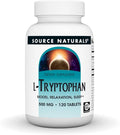 Source Naturals L-Triptófano, para el estado de ánimo, la relajación y el sueño, 500 mg - 120 comprimidos