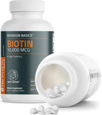 Bronson Biotina 10.000 mcg | 360 Comprimidos | Para el Mantenimiento del Cabello, Piel y Uñas | Vegetariano, No-GMO
