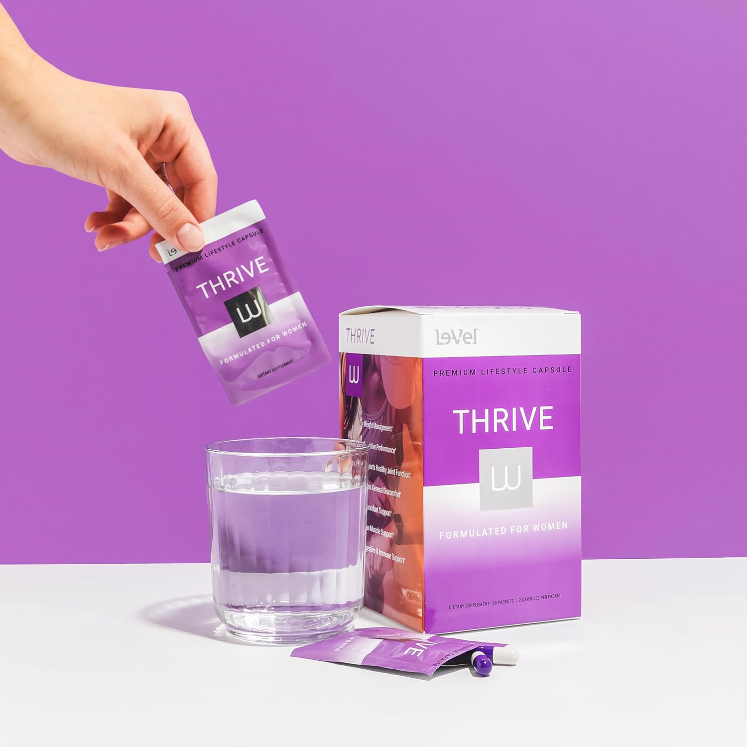 Le-Vel Thrive Cápsulas Premium de Vitaminas y Minerales para Mujeres | 60 Cápsulas | Multivitamínico Femenino | Sin Gluten | 30 Días