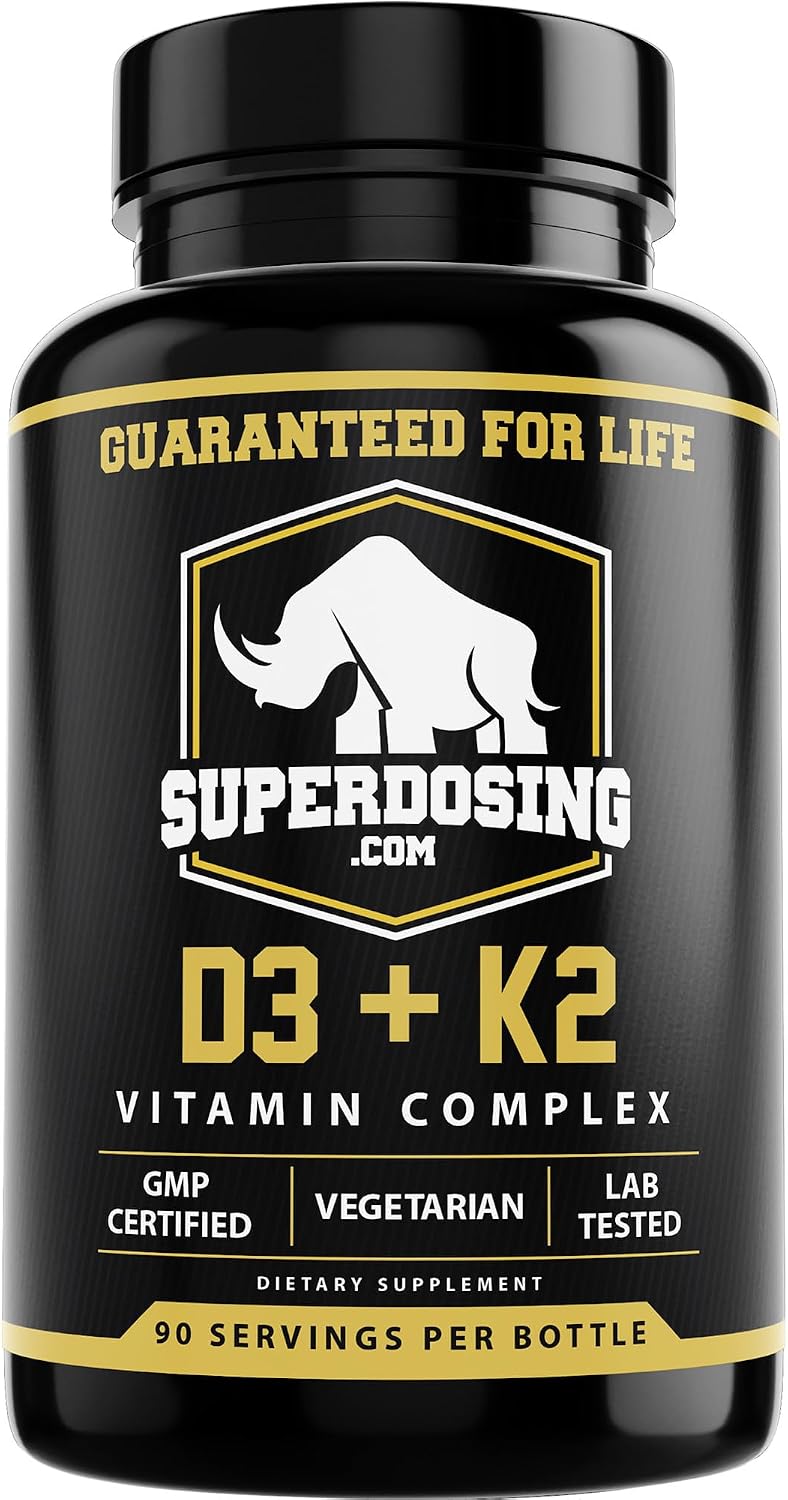 Max Strength Vitamina D3 10000 UI y K2 1500 mcg - 1 Botella