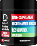 DEDICAD NAD Supplement con Nicotinamida Ribósido Liposomal 900mg, Resveratrol y Quercetina - 90 Cápsulas