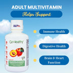 Go Healthy Complete Liquid Multivitamin | Vegan | 32 Doses | Mango and Peach Flavor