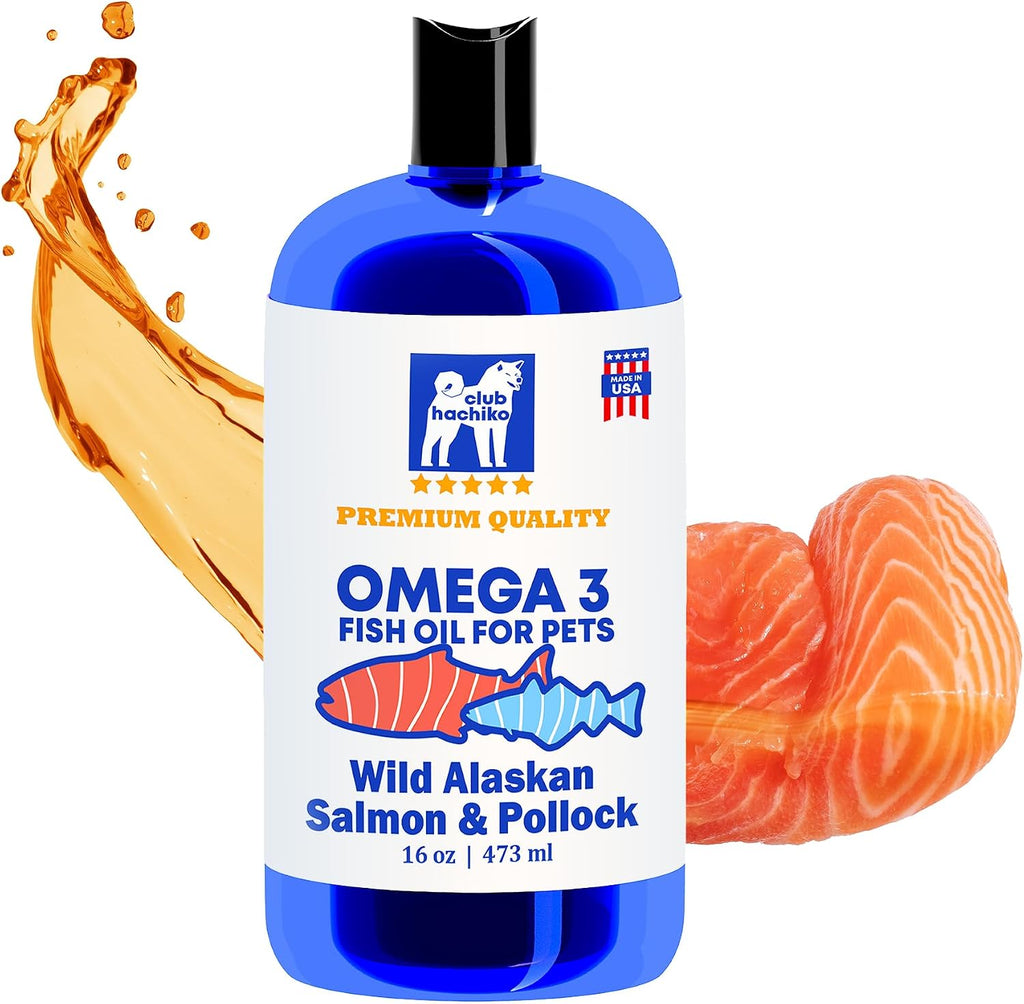 Aceite de Salmón Salvaje de Alaska y Abadejo para Perros – Omega 3 para Piel, Articulaciones y Alergias – Certificado NASC – 473ml