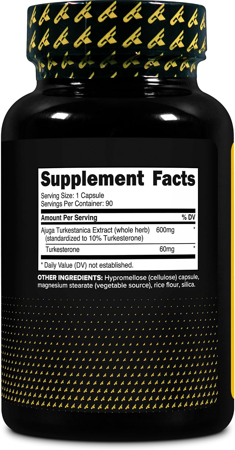 Primaforce Turkesterone 600mg, 90 Cápsulas - Suplemento No Transgénico y Sin Gluten
