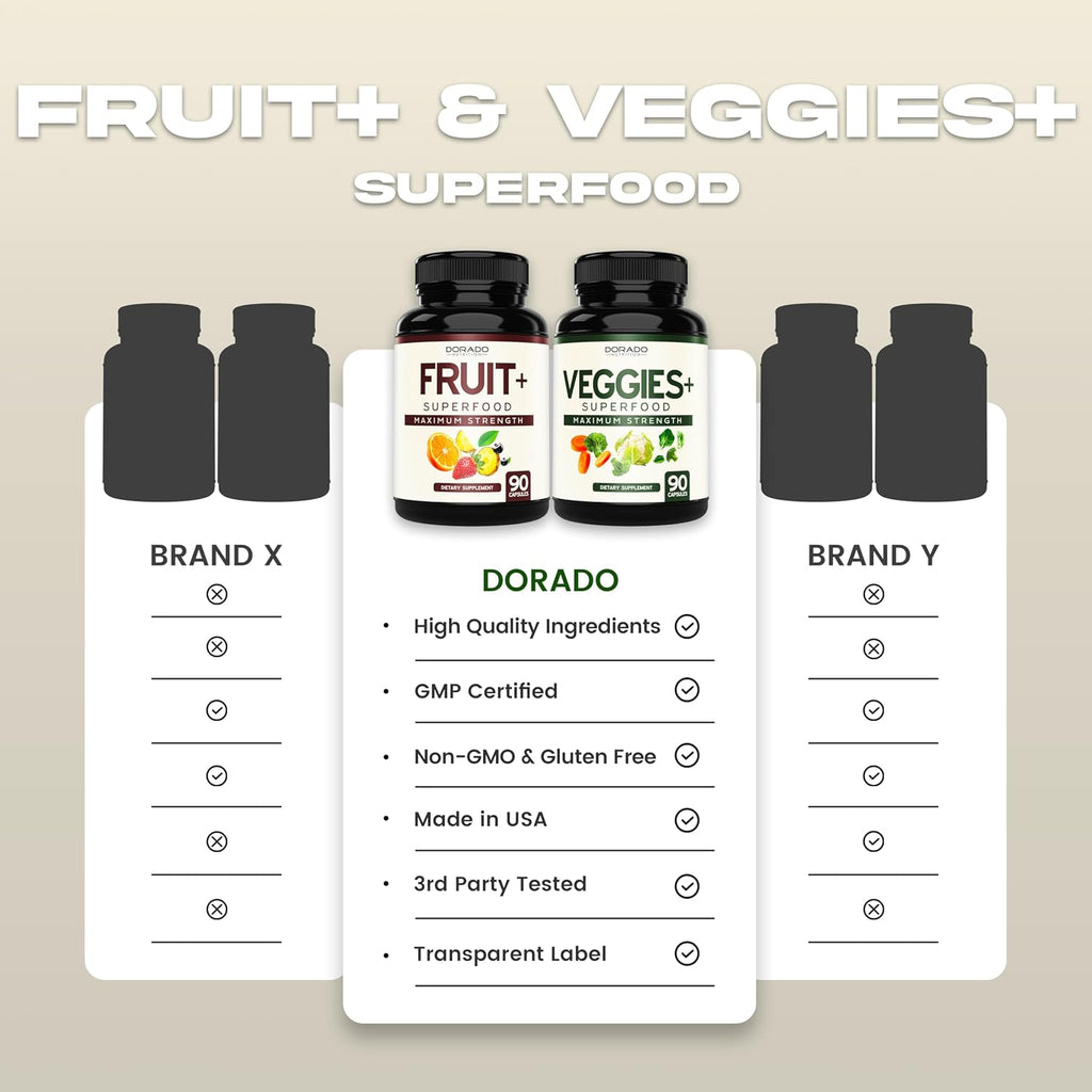 Suplemento de Frutas y Verduras Fruit and Veggies - 180 Cápsulas