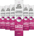 Seltz Mood Support Drink Tablets, Effervescent Tablets to Lift Your Mood, Saffron Supplement, with L-Tryptophan B3, B6, B12, Mood and Energy Support, Cherry Vanilla Flavor, 120 Tabs 6 Pack