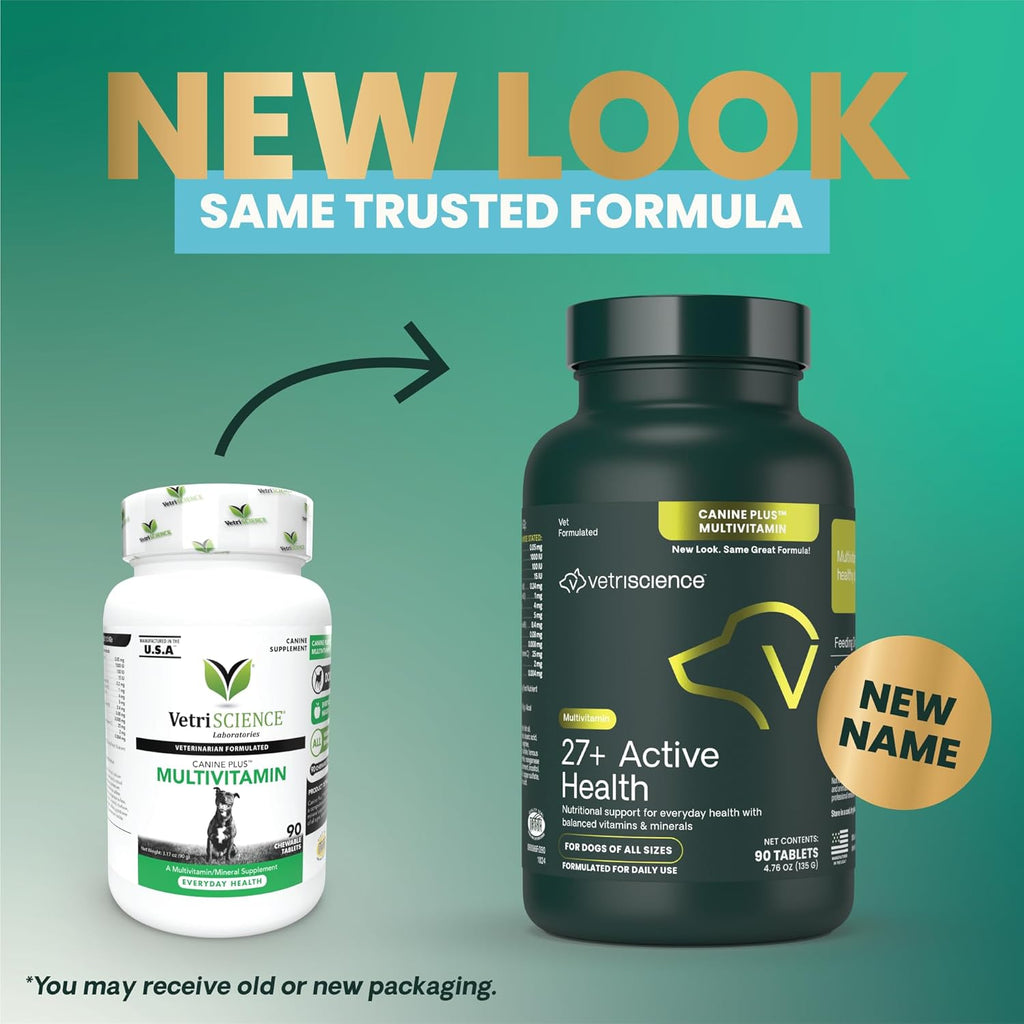 VetriScience Canine Plus Multivitamínico para Perros - 90 Comprimidos Masticables