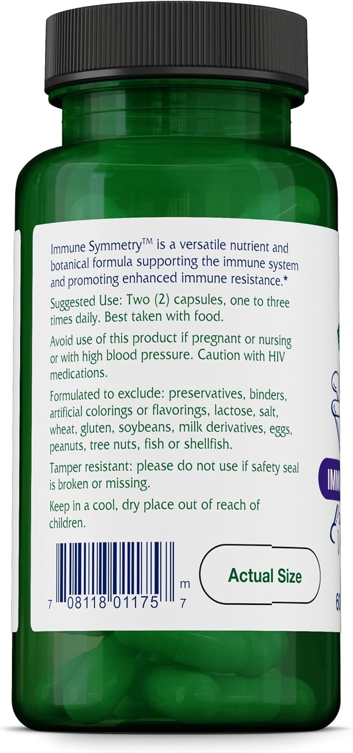 Vitanica Immune Symmetry - Immune Support Supplement with Vitamins A, C and B6 - 60 Vegan Capsules