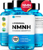 Liposomal NMNH 500 mg – Suplemento NAD+ para Mujeres y Hombres | Apoyo Antienvejecimiento Celular, Energía y Enfoque | 1 Pack (30 cápsulas)
