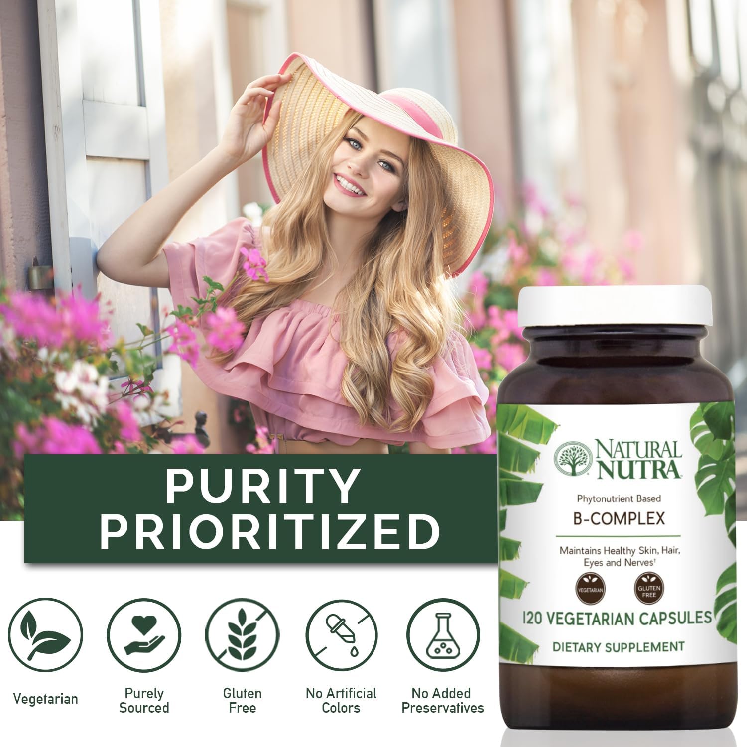 Nutra Complejo B Natural - 120 Cápsulas Vegetarianas