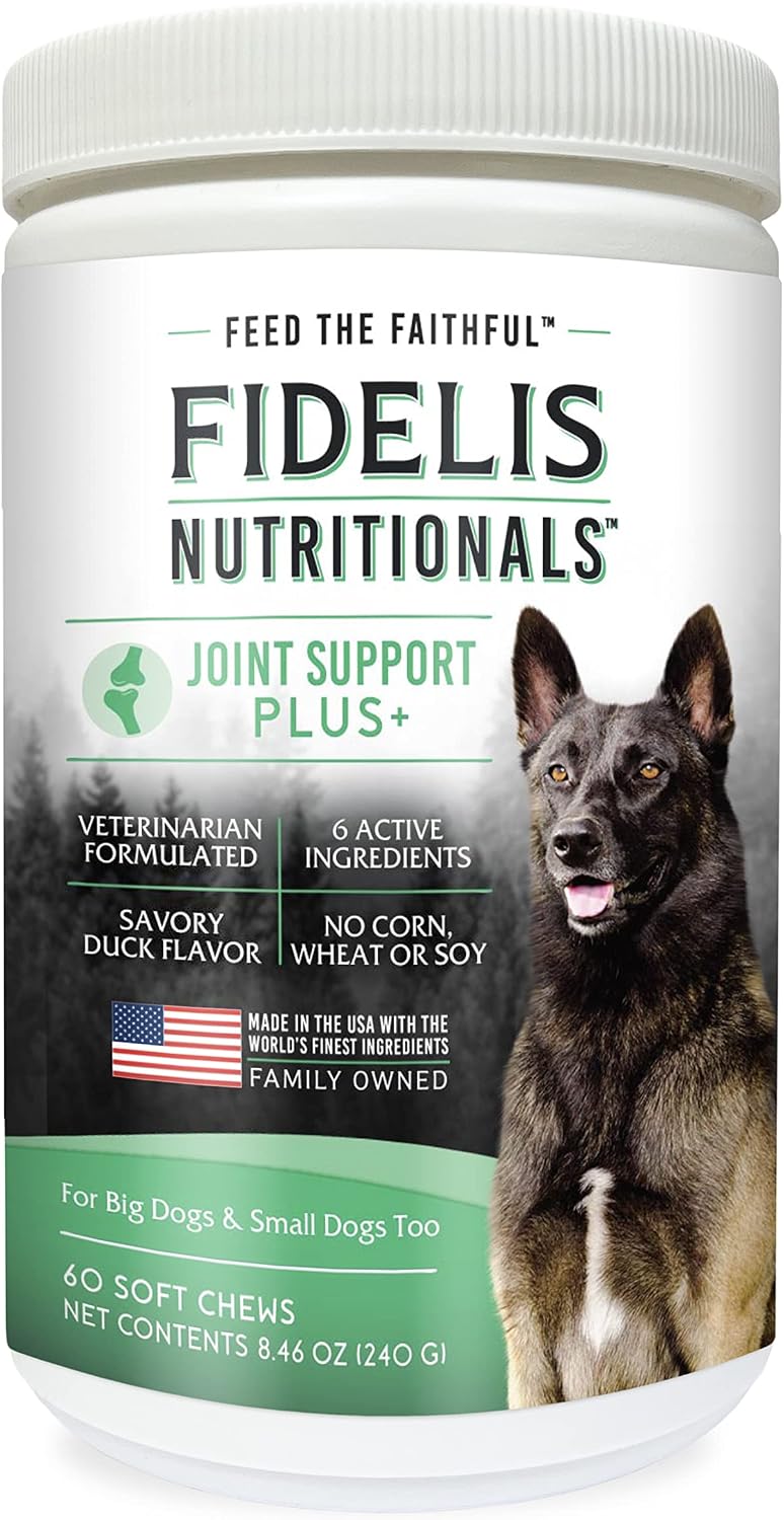 FIDELIS Probiotic Plus+ Probióticos para Perros, Salud Digestiva, 120 Masticables Sabor Pato