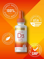 Carlyle Vitamina D3 Gotas Líquidas, 2000 IU (50 mcg), 59 ml (2 fl oz)