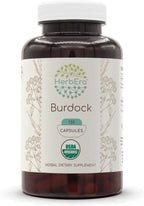 HerbEra Bardana Orgánica USDA - 60 Cápsulas - Suplemento Herbal Natural con Raíz de Bardana (Arctium lappa) Orgánica Certificada - Cápsulas Vegetarianas