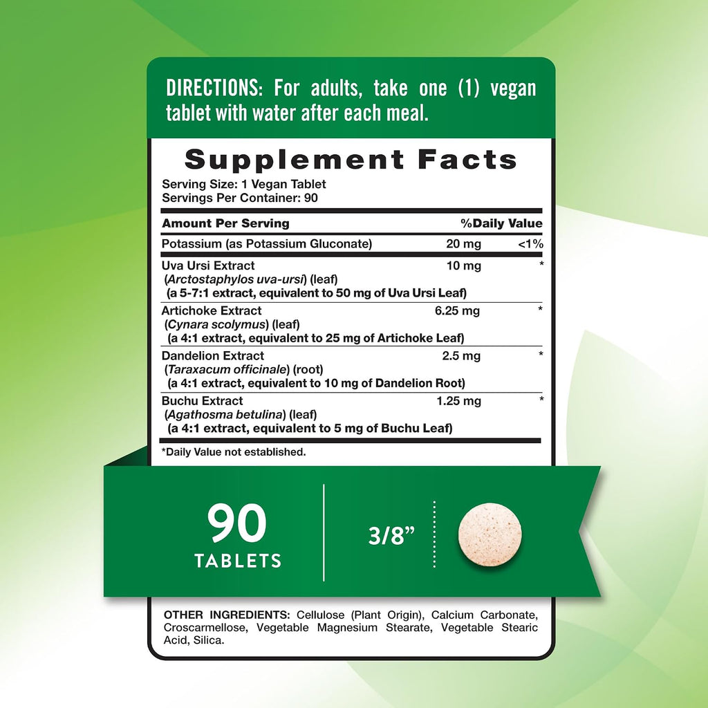 Nature's Truth Super Strength Water Pill con Potasio (90 comprimidos) - Vegano, Sin Gluten