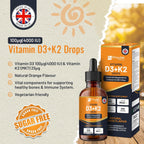 Vitamina D3 4000 UI + K2 MK-7 25 µg Gotas Naranja - Prowise Healthcare (30 ml)