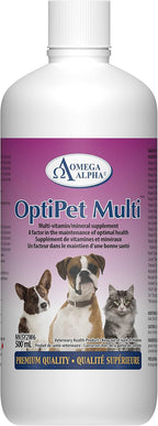 Omega Alpha - OptiPet Multi - Multivitamínico para Perros y Gatos - 500ml
