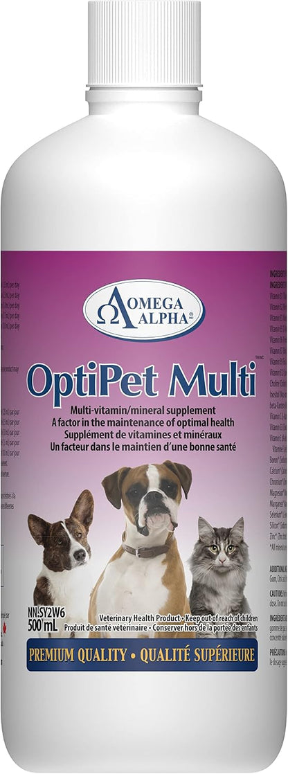 Omega Alpha - OptiPet Multi - Multivitamínico para Perros y Gatos - 500ml – Image 1